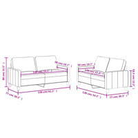 2-delige Loungeset met kussens kunstleer cr&egrave;me 7