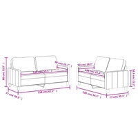 2-delige Loungeset met kussens kunstleer grijs 7