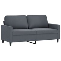 2-delige Loungeset met kussens fluweel donkergrijs 4