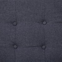 Tweezitsbank met armleuningen staal en stof donkergrijs 7