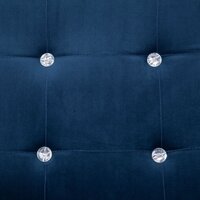 Tweezitsbank met armleuningen chroom en fluweel blauw 7