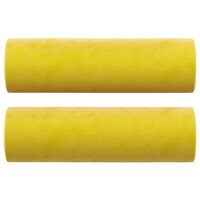 Tweezitsbank met sierkussens 120 cm fluweel geel 5
