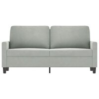 Tweezitsbank 140 cm fluweel lichtgrijs 3