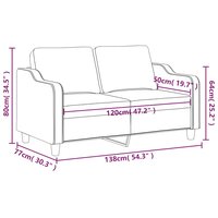 Tweezitsbank 120 cm stof wijnrood 8