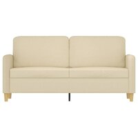 Tweezitsbank 140 cm stof cr&egrave;mekleurig 3