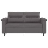 Tweezitsbank 120 cm kunstleer grijs 3