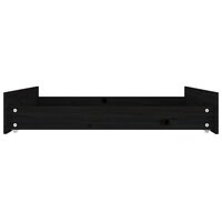 Bedlades 2 st massief grenenhout zwart 5