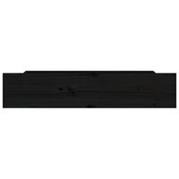 Bedlades 4 st massief grenenhout zwart 4