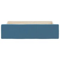 Bedlades 2 st bewerkt hout en fluweel blauw 4