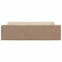 Bedlades 2 st bewerkt hout en kunstleer cappuccinokleurig 4