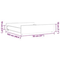 Bedlades 2 st massief grenenhout wasbruin 9