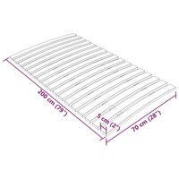 Lattenbodem met 17 latten 70x200 cm 7