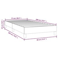 Bedframe zonder matras 80x200 cm stof lichtgrijs 9