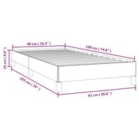Bedframe zonder matras 90x190 cm stof zwart 9