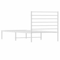 Bedframe met hoofdbord zonder matras metaal wit 75x190 cm 8