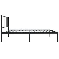 Bedframe met hoofdbord metaal zwart 75x190 cm 7
