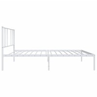 Bedframe met hoofdbord metaal wit 90x190 cm 7