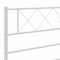 Bedframe met hoofdbord zonder matras metaal wit 75x190 cm 8