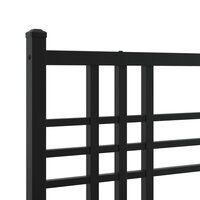Bedframe met hoofdbord metaal zwart 75x190 cm 7