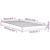 Bedframe massief grenenhout 90x190 cm 8