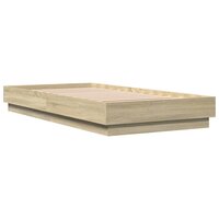 Bedframe zonder matras hout sonoma eikenkleurig 75x190 cm 3