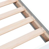 Bedframe bewerkt hout wit 75x190 cm 7