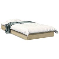 Bedframe zonder matras hout sonoma eikenkleurig 75x190 cm 2