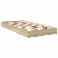 Bedframe zonder matras hout sonoma eikenkleurig 75x190 cm 3