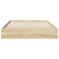 Bedframe zonder matras hout sonoma eikenkleurig 75x190 cm 4
