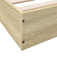 Bedframe zonder matras hout sonoma eikenkleurig 75x190 cm 8