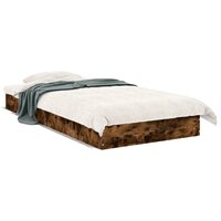 Bedframe zonder matras hout gerookt eikenkleurig 75x190 cm 2