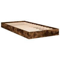 Bedframe zonder matras hout gerookt eikenkleurig 75x190 cm 3