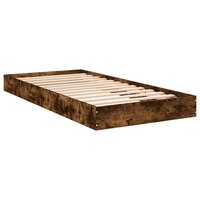 Bedframe zonder matras hout gerookt eikenkleurig 75x190 cm 6