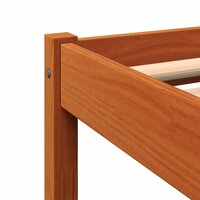 Bedframe zonder matras massief grenenhout wasbruin 75x190 cm 6
