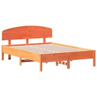 Bed met matras massief grenenhout wasbruin 140x190 cm 3
