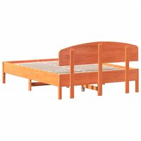 Bed met matras massief grenenhout wasbruin 140x190 cm 6