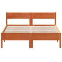 Bed met matras massief grenenhout wasbruin 140x190 cm 4
