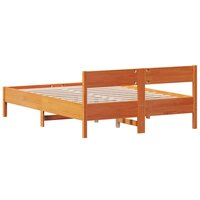 Bed met matras massief grenenhout wasbruin 140x190 cm 6