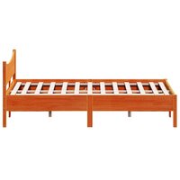 Bed met matras massief grenenhout wasbruin 140x190 cm 5