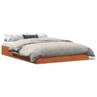 Bed met matras massief grenenhout wasbruin 140x190 cm 2