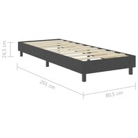 Boxspringframe stof grijs 80x200 cm 8