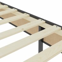 Boxspring stof donkergrijs 90x200 cm 7