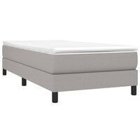 Boxspring met matras stof lichtgrijs 80x200 cm 3