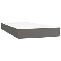Boxspring met matras kunstleer grijs 80x200 cm 4