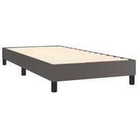 Boxspring met matras kunstleer grijs 80x200 cm 5