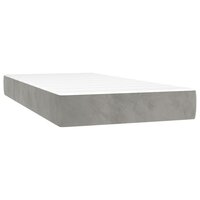 Boxspring met matras fluweel lichtgrijs 80x200 cm 5