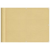 Balkonscherm 75x500 cm 100% oxford polyester zandkleurig 2