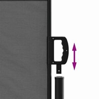 Windscherm uittrekbaar 120x500 cm antracietkleurig 6