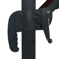 Zweefparasol met LED-verlichting 400x300 cm bordeauxrood 7