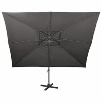 Zweefparasol met dubbel dak 400x300 cm antracietkleurig 3